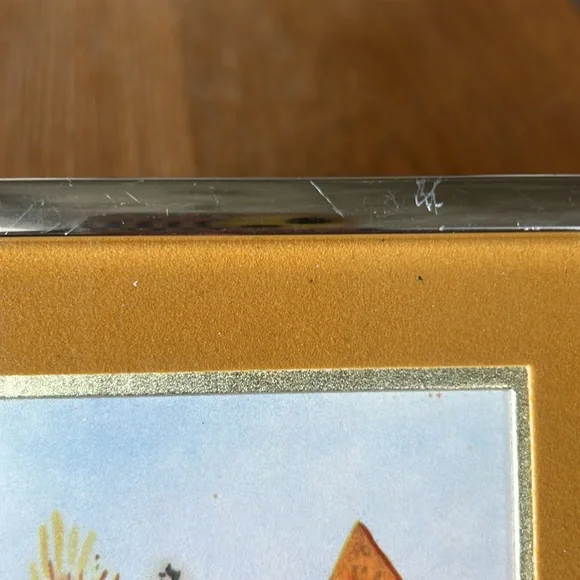 Vintage Framed Landscape Watercolour Art Print with Gold Frame - Picture 7 of 9